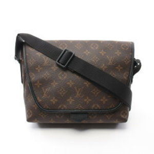 Louis Vuitton Messenger Shoulder Bag Monogram Macassar Brown Black
